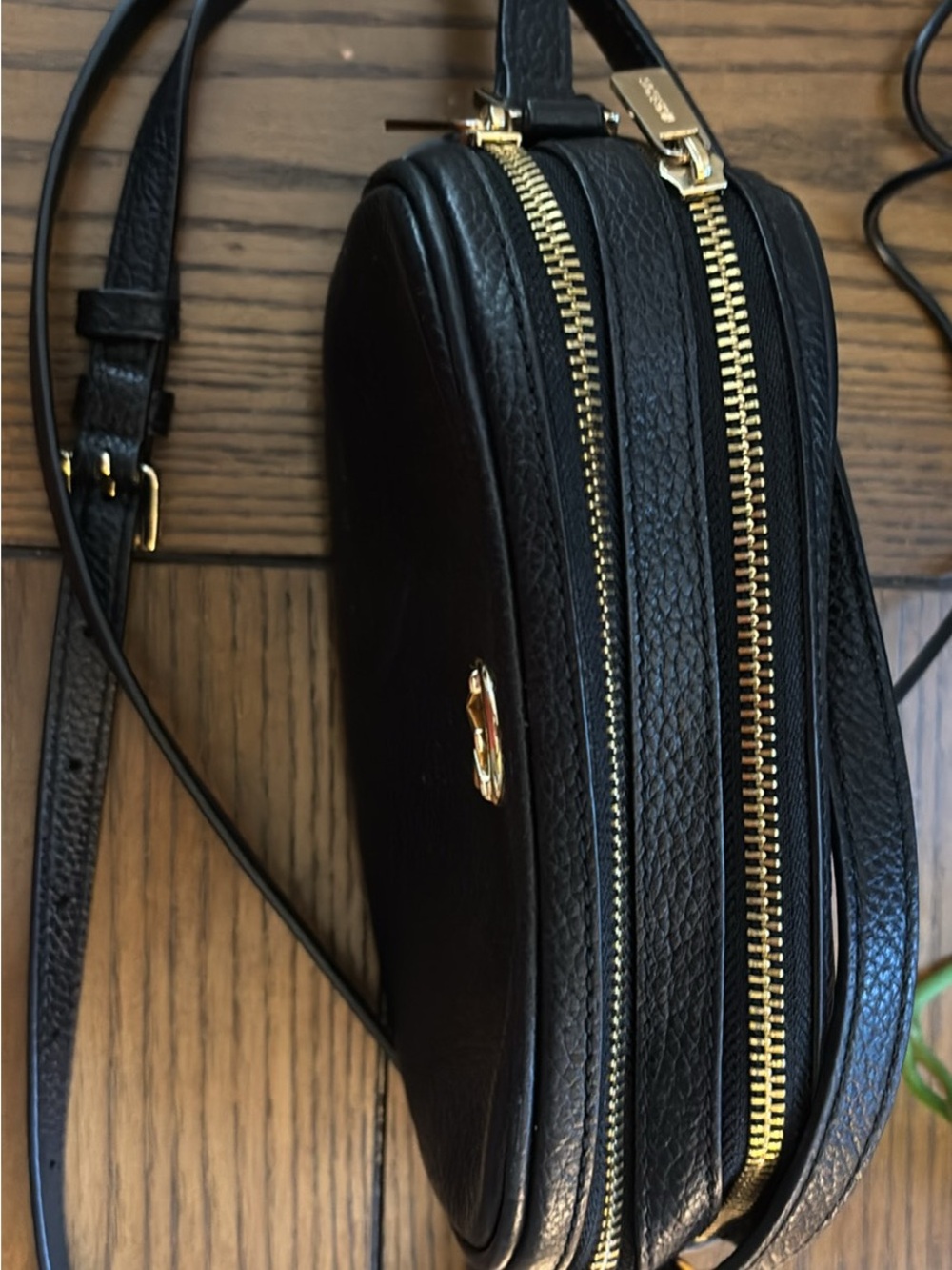 Michael Kors Black Pebbled Leather Crossbody Bag - Picture 11 of 11